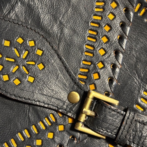 Small Crossbody Leather Handbag Purse (Black). Cleobella. Handmade. SKU 3 - Picture 3 of 7